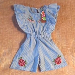 One piece short outfit.